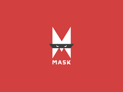 Mask logo crime evil logo mask organisation red simple