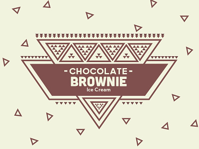 Chocolate Brownie packaging brownie chocolate cream geometric ice logo packaging shape