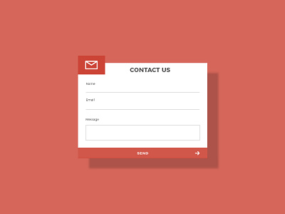 Contact Us - Dailyui - Day 28 contact daily day28 form message minimal red simple