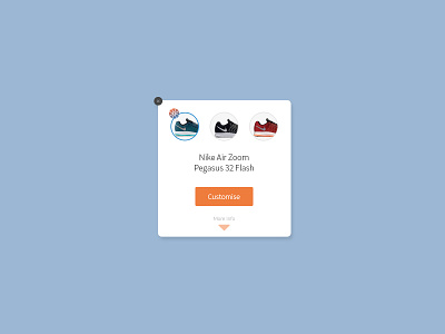 Customise Product box clean customise daily day033 pop product shoes ui