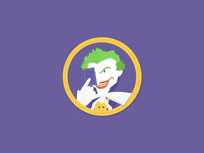 Joker batman clown dc design illustration joker villain