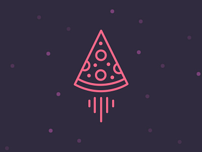 Day 35 - Speed challenge daily fast food icon line pizza ship space speed stars