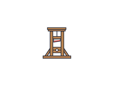 Day 42 - Dismember challenge cut daily dismembered execute guillotine head icon illustration sharp vector