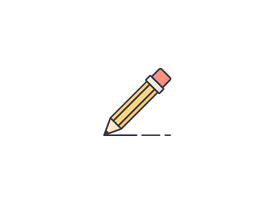 Day 54 - Artist artist challenge daily draw equipment icon line pencil rubber sketch tool vector