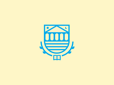 Day 59 - Academy academy badge book challenge concept daily icon line logo school shield