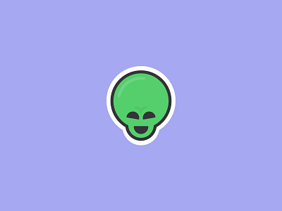 Day 68 - New alien badge challenge creature daily icon life logo space sticker ufo vector