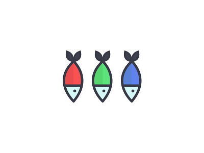 Day 73 - Fish catch challenge daily fish icon illustration. colours. rgb sea vector water