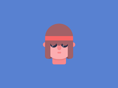 Day 77 - Floppy challenge character cool daily face floppy hair hippie rock shades vector