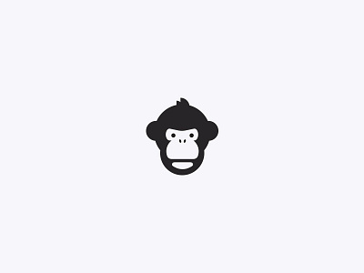 Day 86 - Ape animal ape challenge daily icon logo mark monkey negative space vector