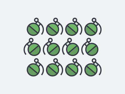Day 88 - Grenade bomb boom challenge daily green grenade icon illustration pattern weapon