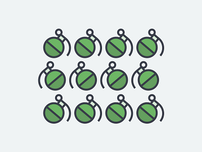 Day 88 - Grenade bomb boom challenge daily green grenade icon illustration pattern weapon