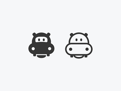 Day 91 - Hippo animal challenge cute daily explore hippo icon identity logo mark negative space symbol