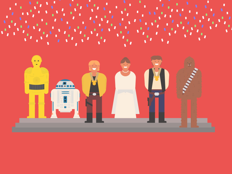 Day 100 - Celebration princess leia chewbacca luke skywalker c3po new hope han solo r2 d2 jedi star wars challenge daily
