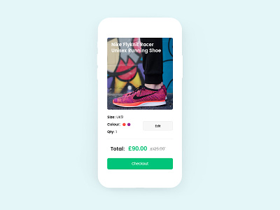 Shopping Cart app checkout daily daily 100 daily ui interface iphone mobile nike shopping ui ux