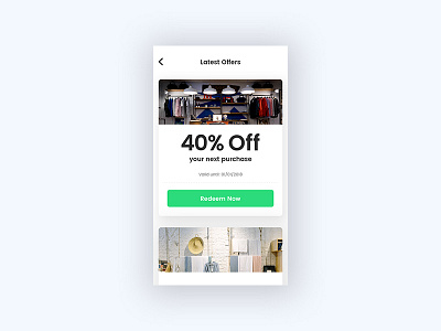 Redeem Coupon 61 app checkout coupon daily dailyui discount iphone mobile redeem ui x