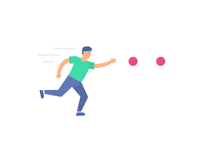 Catch the Dribbble Invites x2 ball character draft dribbble game giveaway invitation invite run style ticket vector