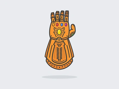 Infinity Gauntlet avengers gauntlet glove icon illustration infinity marvel power space stones thanos