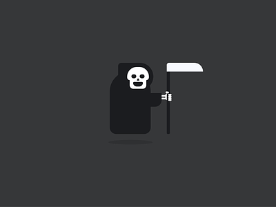Death character death design flat grim reaper horror icon illustration skeleton skull