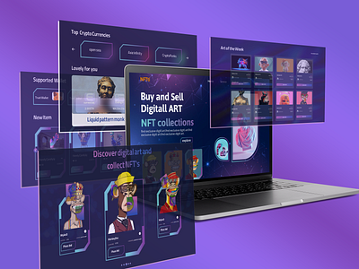 NFT Concept app branding figma graphic design icon icon design illustration kurdistan nft prototype sanandaj typography ui userflow ux vector webpage website wirefram xd