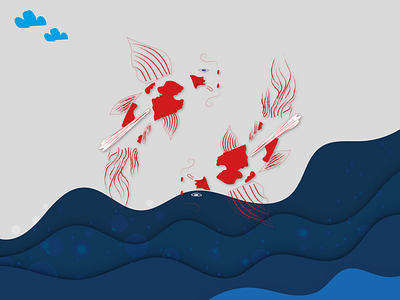 Fish illustration design graphic design illustration kurdistan parastoo parastoomajidi sanandaj typography vector