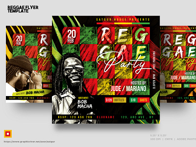Reggae Flyer african music carribean concert flyer dj flyer flyer invitation set jamaican latin layout party flyer photoshop poster print design promotion rapper reggae reggaeton roots template weed