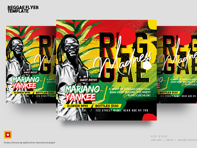 reggae flyer template 3
