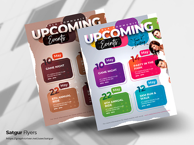 Upcoming Events Flyer Template