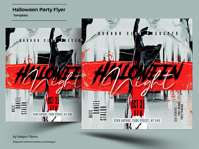 Halloween Party Flyer celebration costume party creepy dead flyer free download graphic design halloween horror invitation music nightclub october 31 party poster promotion psd flyer scary spooky template