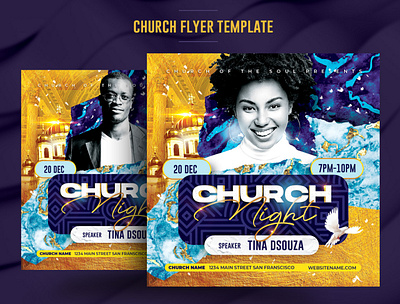 Church Flyer Template PSD advertisement bible branding church concert conference creative flyer graphic design graphicriver instagram post invitation layout photoshop poster prayer print design promotion template worship