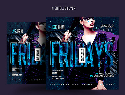 Night Club Flyer Template advertisement birthday bash flyer girls night night club nightclub party photoshop poster promotion psd flyer sensual summer flyer template tropical vip