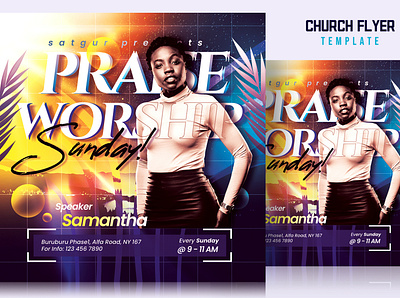 Church Flyer Template church event church flyer flyer free download motion graphics photoshop poster praise and worship print template psd flyer