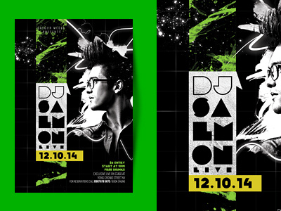 Guest DJ Flyer brush strokes concert design dj flyer dj nights dubstep hip hop layout music flyer nightclub party flyer poster satgur
