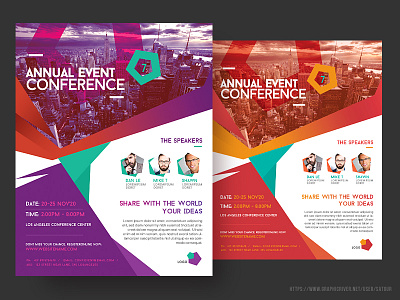 Event Summit Conference Flyer conference event flyer layout meeting photoshop print design speakers summit workshop