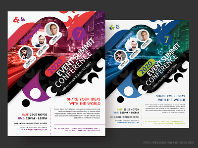 Event Summit Flyer business flyer conference creative layout poster print design summit