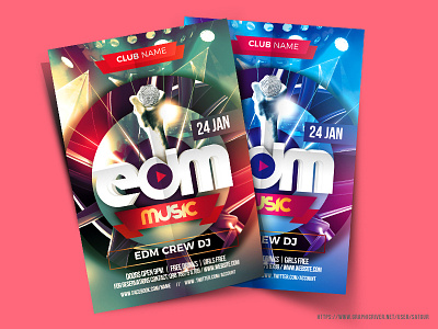 EDM Party Flyer creative dance dj dj night edm music flyer graphic design layout music nightclub poster