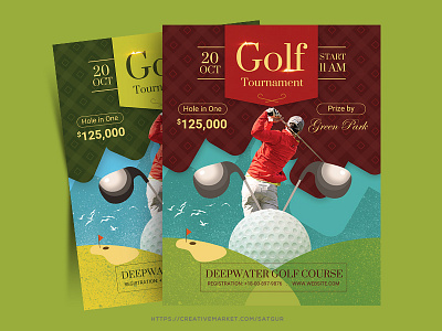Golf Tournament Flyer a4 championship contest flyer game golf photoshopt poster satgur sport tournament