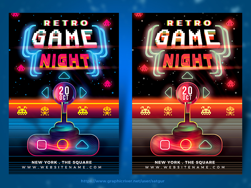 game night flyer design