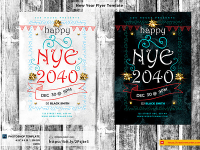 New Year Flyer advertisement celebration december dj mix dj night event flyer flyer new year newyears newyearseve nightclub nye flyer nye2020 party flyer photoshop poster print design psd flyer satgur template