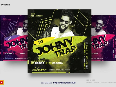 DJ Flyer Template birthday flyer creative dj concert dj flyer dj mix dj night dj tour dubstep electro flyer glow party graphic design layout nightclub photoshop poster psd flyer template trance urban