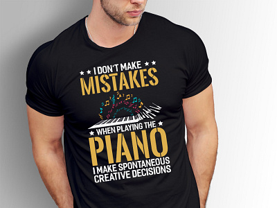 i don't make mistakes when playing the piano illustration music piano typography