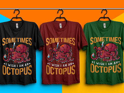 Funny Octopus t shirt design