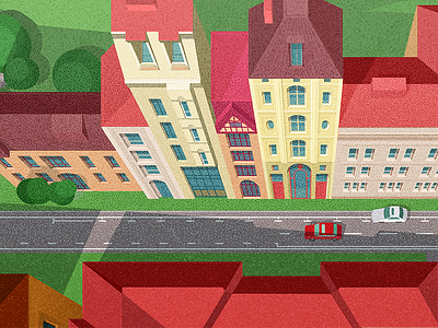 City illustration - Detail