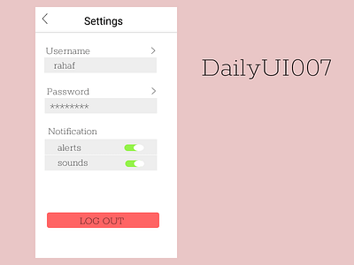 DailyUI007 app design ui ux
