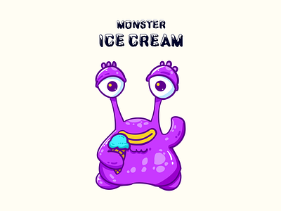 monster cartoon animation branding flat icon illustration illustrator minimal vector web website