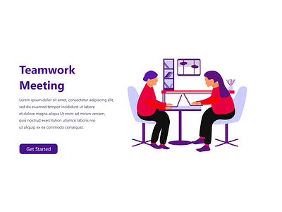 landing page animation design flat illustration illustrator minimal vector web website