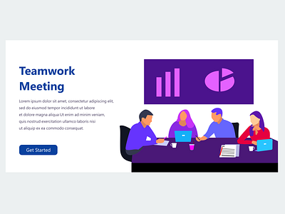 landing page animation branding design flat illustration illustrator minimal vector web website