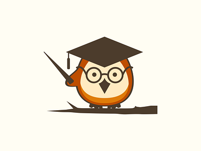 owl animation design flat illustration minimal vector web website