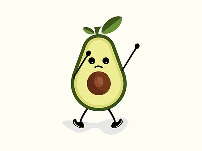 avocado animation branding design flat illustration illustrator minimal web website