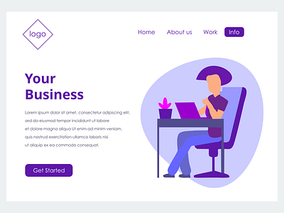 landing page animation branding design flat illustration illustrator minimal vector web website