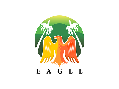 eagle logo app branding design eagle flat illustration illustrator logo minimal orange vector website